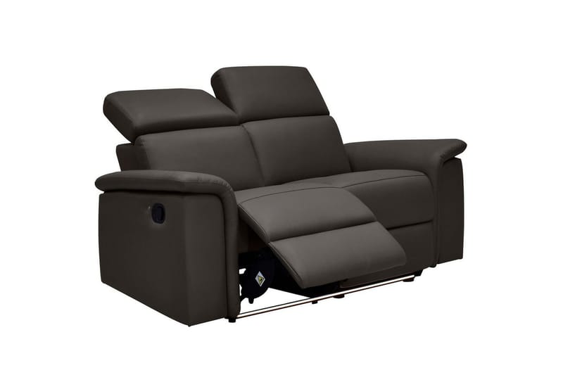 Sofa 2-seter Pareli Brun, Lær/PU, Manuell hvilestol - Brun, Lær/PU, Manuell hvilestol - Møbler - Sofaer - Skinnsofaer