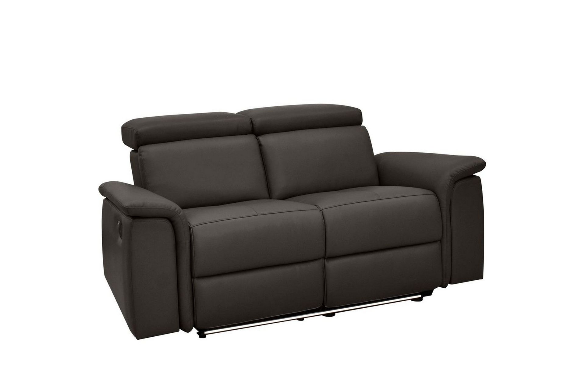 Sofa 2-seter Pareli Brun, Lær/PU, Manuell hvilestol - Brun, Lær/PU, Manuell hvilestol