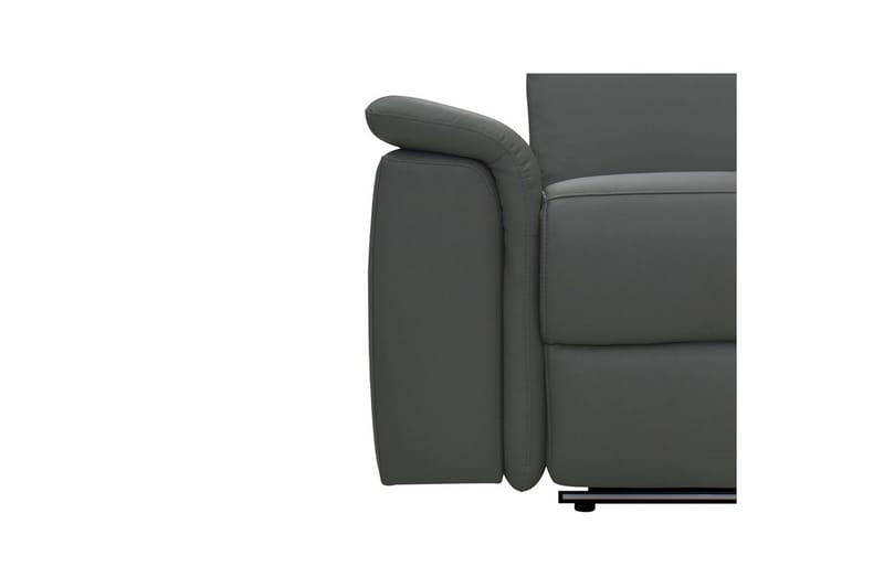 Sofa 2-seter Pareli Grå, Lær/PU, Elektrisk recliner - Grå, Lær/PU, Elektrisk recliner - Møbler - Sofaer - Skinnsofaer