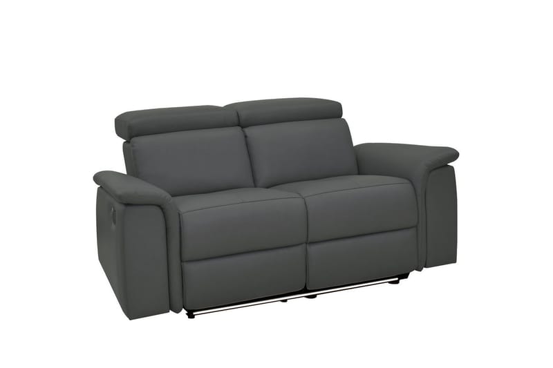 Sofa 2-seter Pareli Grå, Lær/PU, Elektrisk recliner - Grå, Lær/PU, Elektrisk recliner - Møbler - Sofaer - Reclinersofaer - 2 seters kinosofa & reclinersofa