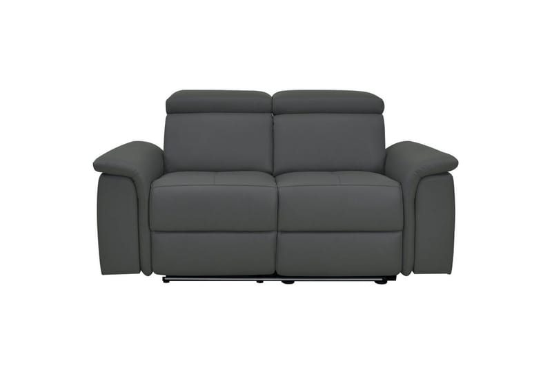 Sofa 2-seter Pareli Grå, Lær/PU, Elektrisk recliner - Grå, Lær/PU, Elektrisk recliner - Møbler - Sofaer - Reclinersofaer - 2 seters kinosofa & reclinersofa