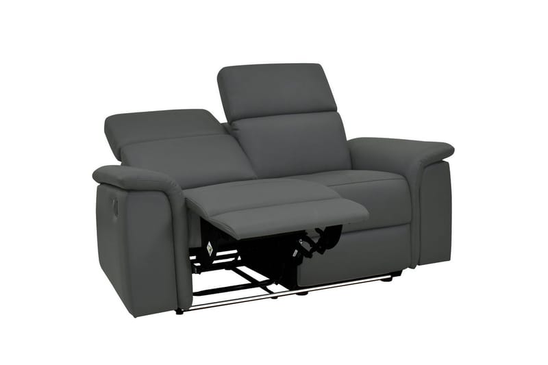 Sofa 2-seter Pareli Grå, Lær/PU, Elektrisk recliner - Grå, Lær/PU, Elektrisk recliner - Møbler - Sofaer - Reclinersofaer - 2 seters kinosofa & reclinersofa
