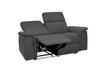 Sofa 2-seter Pareli Grå, Lær/PU, Manuell hvilestol - Grå, Lær/PU, Manuell hvilestol - Møbler - Sofaer - Skinnsofaer