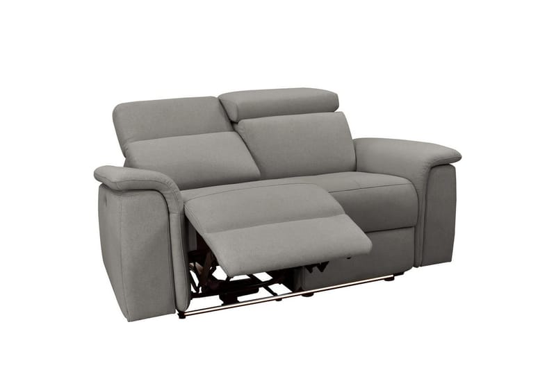 Sofa 2-seter Pareli Grå, Sunday Stoff, Manuell hvilestol - Grå, Sunday Stoff, Manuell hvilestol - Møbler - Sofaer - Reclinersofaer - 2 seters kinosofa & reclinersofa