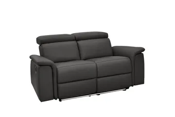 Sofa 2-seter Pareli Brun, PU, Manuell hvilestol