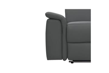 Sofa 2-seter Pareli Grå, Lær/PU, Manuell hvilestol - Grå, Lær/PU, Manuell hvilestol - Møbler - Sofaer - Skinnsofaer