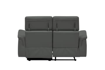 Sofa 2-seter Pareli Grå, Lær/PU, Manuell hvilestol - Grå, Lær/PU, Manuell hvilestol - Møbler - Sofaer - Skinnsofaer