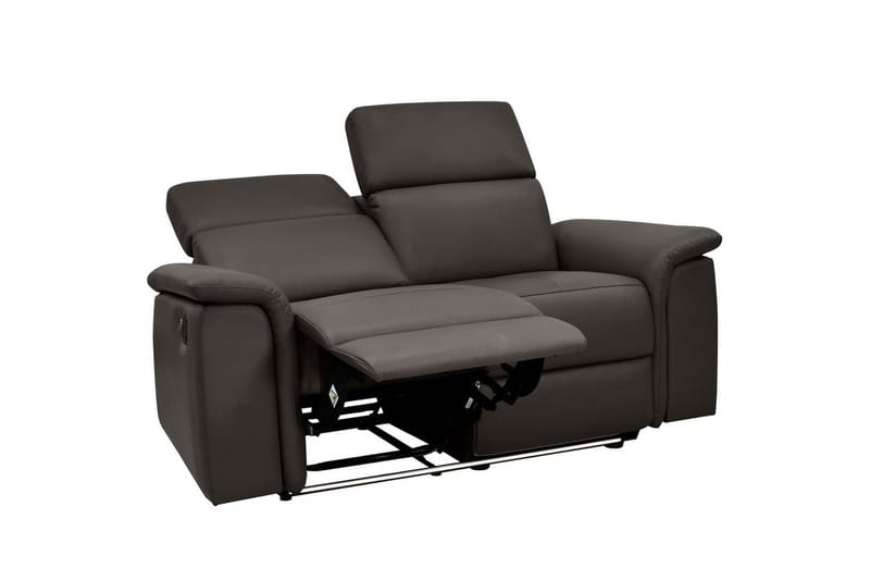 Sofa 2-seter Pareli Brun, Lær/PU, Manuell hvilestol - Brun, Lær/PU, Manuell hvilestol - Møbler - Sofaer - Skinnsofaer