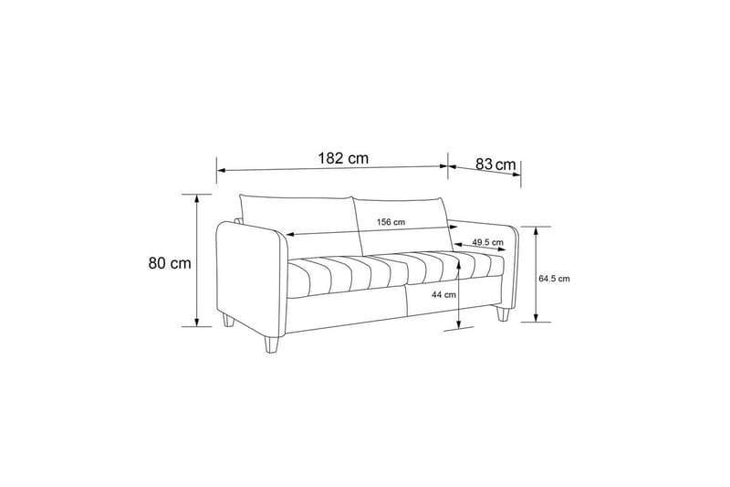 Sofa 3-seter Coco - Møbler - Sofaer - Sofa 3 seter