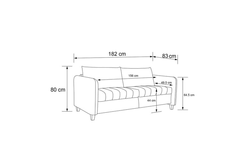 Sofa 3-seter Coco - Møbler - Sofaer - Sofa 3 seter