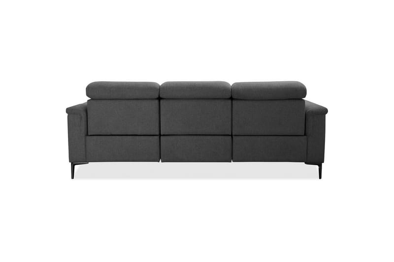 Sofa 3-seter Lund Antrasitt, Belfast-stoff, Manuell hvilestol - Antrasitt, Belfast-stoff, Manuell hvilestol - Møbler - Sofaer - Sofa 3 seter