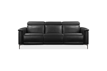Sofa 3-seter Lund Grå, Lær/PU, Elektrisk recliner - Grå, Lær/PU, Elektrisk recliner - Møbler - Sofaer - Sofa 3 seter