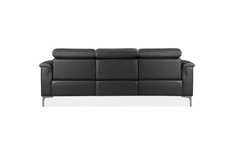 Sofa 3-seter Lund Grå, Lær/PU, Manuell hvilestol - Grå, Lær/PU, Manuell hvilestol - Møbler - Sofaer - Sofa 3 seter