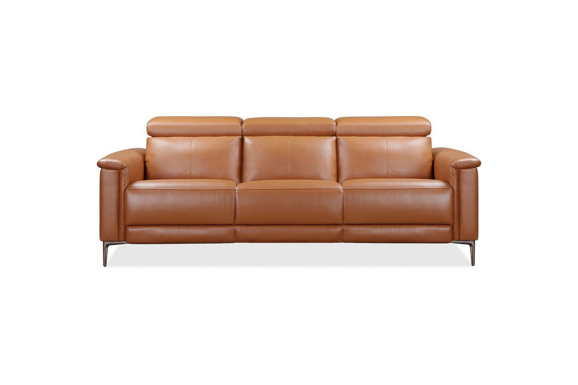Sofa 3-seter Lund Kognac, PU, Elektrisk recliner - Kognac, PU, Elektrisk recliner - Møbler - Sofaer - Sofa 3 seter