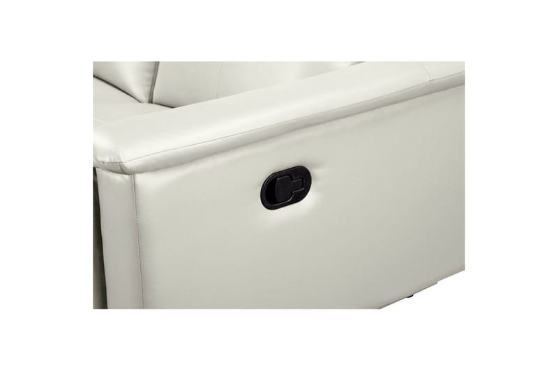 Sofa 3-seter Lund Krem, PU, Manuell hvilestol - Krem, PU, Manuell hvilestol - Møbler - Sofaer - Sofa 3 seter