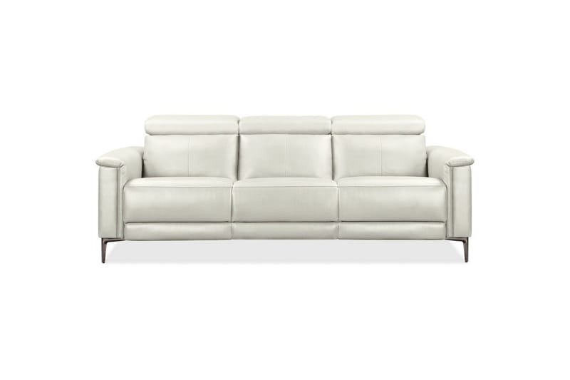 Sofa 3-seter Lund Krem, PU, Manuell hvilestol - Krem, PU, Manuell hvilestol - Møbler - Sofaer - Sofa 3 seter