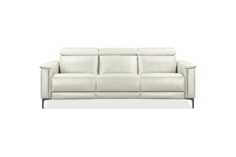 Sofa 3-seter Lund Krem, PU, Manuell hvilestol - Krem, PU, Manuell hvilestol - Møbler - Sofaer - Sofa 3 seter