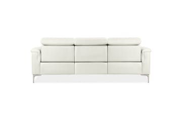 Sofa 3-seter Lund Krem, PU, Manuell hvilestol - Krem, PU, Manuell hvilestol - Møbler - Sofaer - Sofa 3 seter
