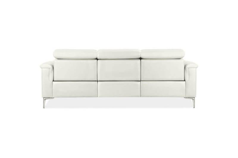 Sofa 3-seter Lund Krem, PU, Manuell hvilestol - Krem, PU, Manuell hvilestol - Møbler - Sofaer - Reclinersofaer
