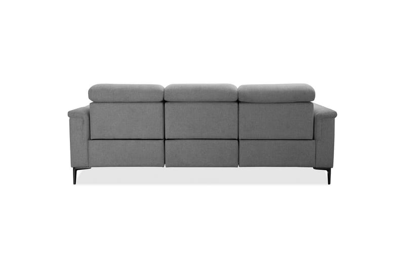 Sofa 3-seter Lund Lys grå, Belfast-stoff, Elektrisk recliner - Lys grå, Belfast-stoff, Elektrisk recliner - Møbler - Sofaer - Sofa 3 seter