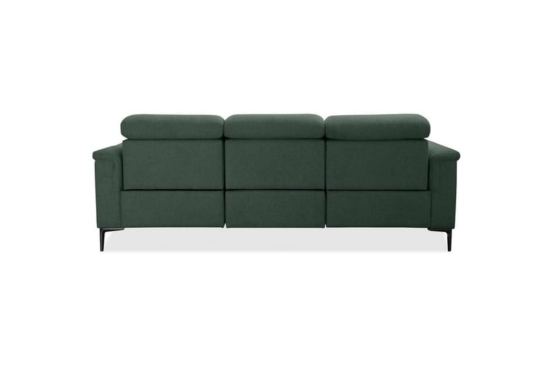 Sofa 3-seter Lund Mørk grønn, Belfast-stoff, Elektrisk recliner - Mørk grønn, Belfast-stoff, Elektrisk recliner - Møbler - Sofaer - Sofa 3 seter