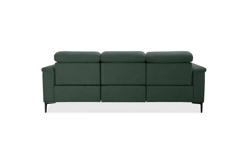 Sofa 3-seter Lund Mørk grønn, Belfast-stoff, Elektrisk recliner - Mørk grønn, Belfast-stoff, Elektrisk recliner - Møbler - Sofaer - Sofa 3 seter