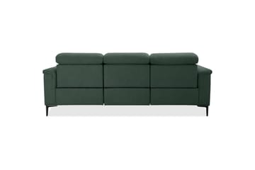 Sofa 3-seter Lund Mørk grønn, Belfast-stoff, Elektrisk recliner - Mørk grønn, Belfast-stoff, Elektrisk recliner - Møbler - Sofaer - Sofa 3 seter