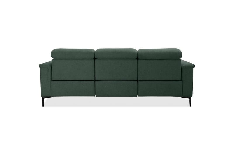 Sofa 3-seter Lund Mørk grønn, Belfast-stoff, Elektrisk recliner - Mørk grønn, Belfast-stoff, Elektrisk recliner - Møbler - Sofaer - Sofa 3 seter