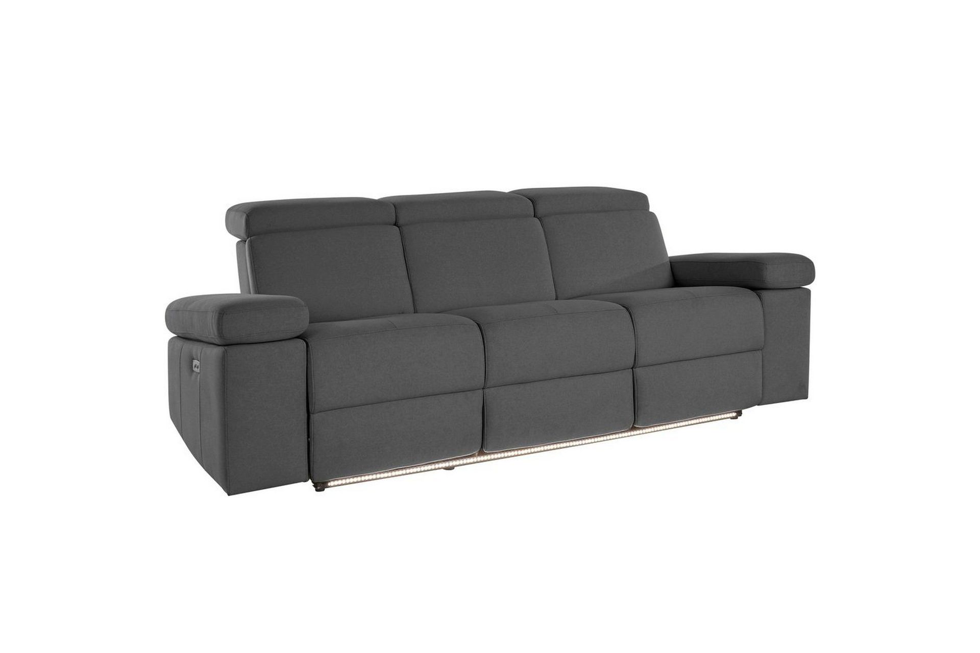 Sofa 3-seter Rayland Antrasitt, Sunday Stoff, Elektrisk recliner - Antrasitt, Sunday Stoff, Elektrisk recliner