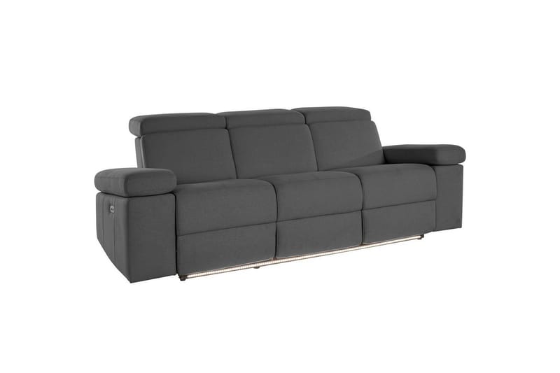 Sofa 3-seter Rayland Antrasitt, Sunday Stoff, Elektrisk recliner - Antrasitt, Sunday Stoff, Elektrisk recliner - Møbler - Sofaer - Reclinersofaer