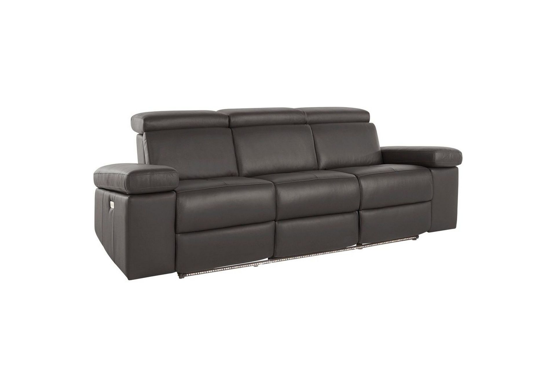 Sofa 3-seter Rayland Brun, PU, Elektrisk recliner - Brun, PU, Elektrisk recliner