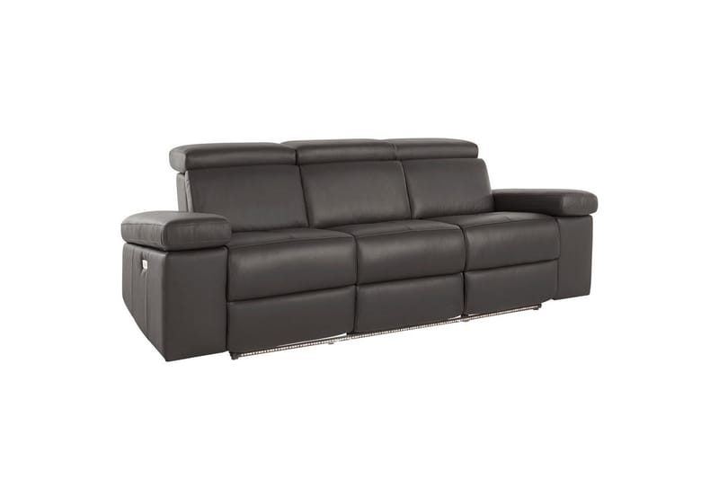 Sofa 3-seter Rayland Brun, PU, Elektrisk recliner - Brun, PU, Elektrisk recliner - Møbler - Sofaer - Reclinersofaer