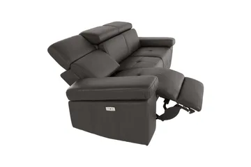 Sofa 3-seter Rayland Brun, PU, Elektrisk recliner - Brun, PU, Elektrisk recliner - Møbler - Sofaer - Sofa 3 seter