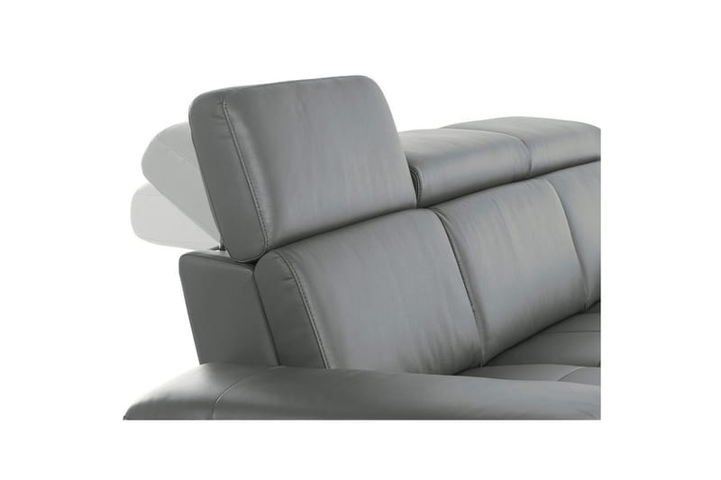Sofa 3-seter Rayland Grå, Lær/PU, Manuell hvilestol - Grå, Lær/PU, Manuell hvilestol - Møbler - Sofaer - Sofa 3 seter