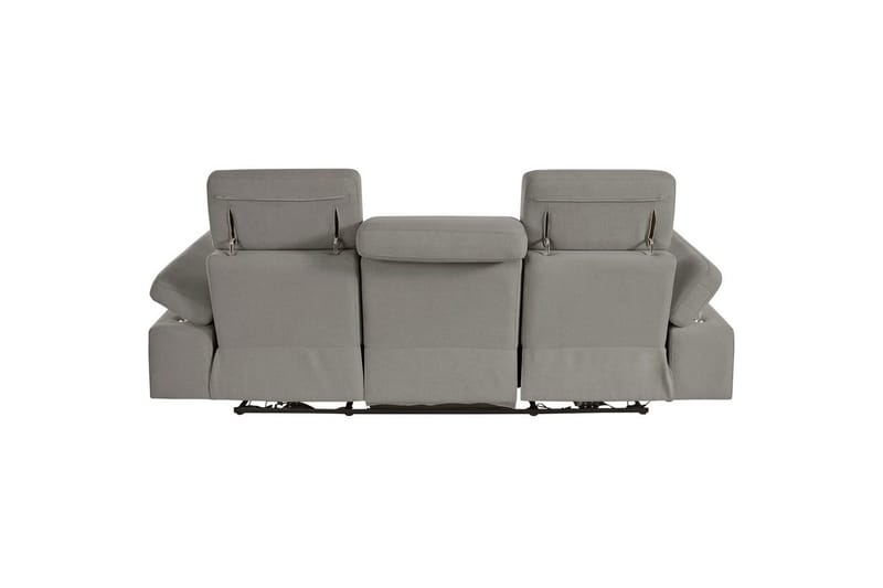 Sofa 3-seter Rayland Grå, Sunday Stoff, Elektrisk recliner - Grå, Sunday Stoff, Elektrisk recliner - Møbler - Sofaer - Sofa 3 seter