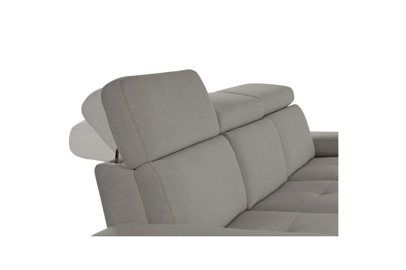 Sofa 3-seter Rayland Grå, Sunday Stoff, Elektrisk recliner - Grå, Sunday Stoff, Elektrisk recliner - Møbler - Sofaer - Sofa 3 seter