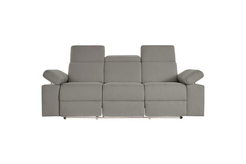 Sofa 3-seter Rayland Grå, Sunday Stoff, Elektrisk recliner - Grå, Sunday Stoff, Elektrisk recliner - Møbler - Sofaer - Sofa 3 seter