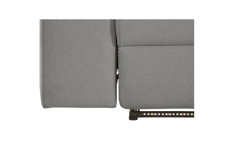 Sofa 3-seter Rayland Grå, Sunday Stoff, Elektrisk recliner - Grå, Sunday Stoff, Elektrisk recliner - Møbler - Sofaer - Sofa 3 seter