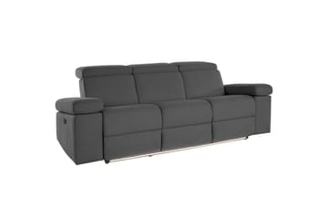Sofa 3-seter Rayland Grå, Sunday Stoff, Manuell hvilestol