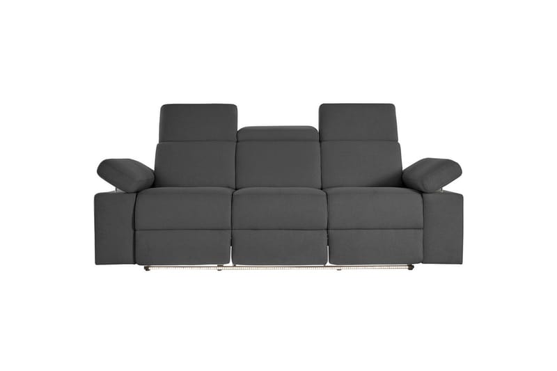 Sofa 3-seter Rayland Grå, Sunday Stoff, Manuell hvilestol - Grå, Sunday Stoff, Manuell hvilestol - Møbler - Sofaer - Reclinersofaer