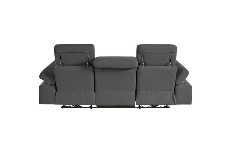 Sofa 3-seter Rayland Grå, Sunday Stoff, Manuell hvilestol - Grå, Sunday Stoff, Manuell hvilestol - Møbler - Sofaer - Sofa 3 seter