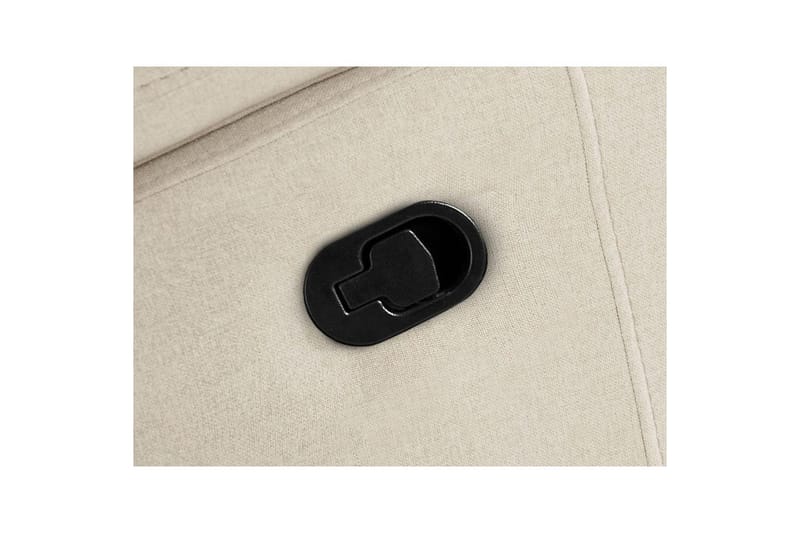 Sofa 3-seter Rayland Hvit, Sunday Stoff, Elektrisk recliner - Hvit, Sunday Stoff, Elektrisk recliner - Møbler - Sofaer - Sofa 3 seter