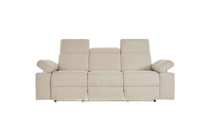 Sofa 3-seter Rayland Hvit, Sunday Stoff, Elektrisk recliner - Hvit, Sunday Stoff, Elektrisk recliner - Møbler - Sofaer - Sofa 3 seter
