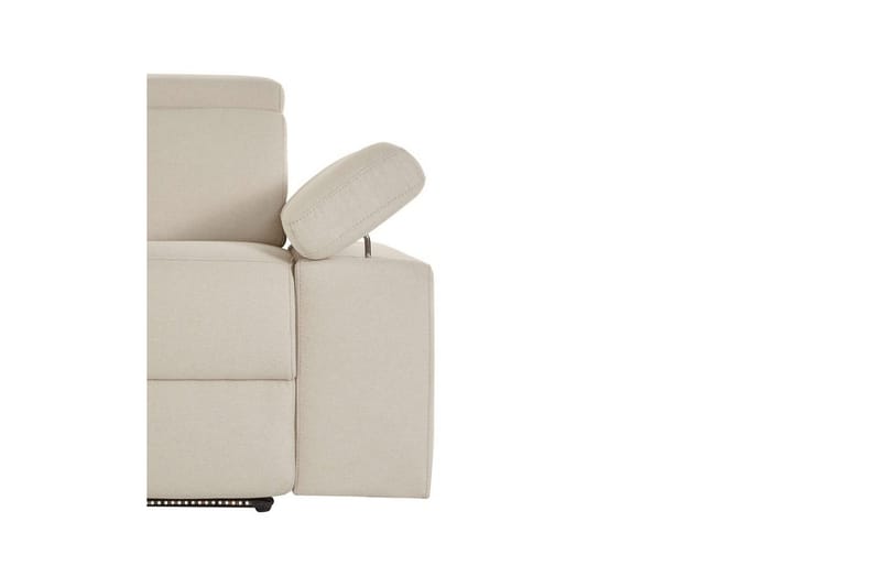 Sofa 3-seter Rayland Hvit, Sunday Stoff, Elektrisk recliner - Hvit, Sunday Stoff, Elektrisk recliner - Møbler - Sofaer - Sofa 3 seter