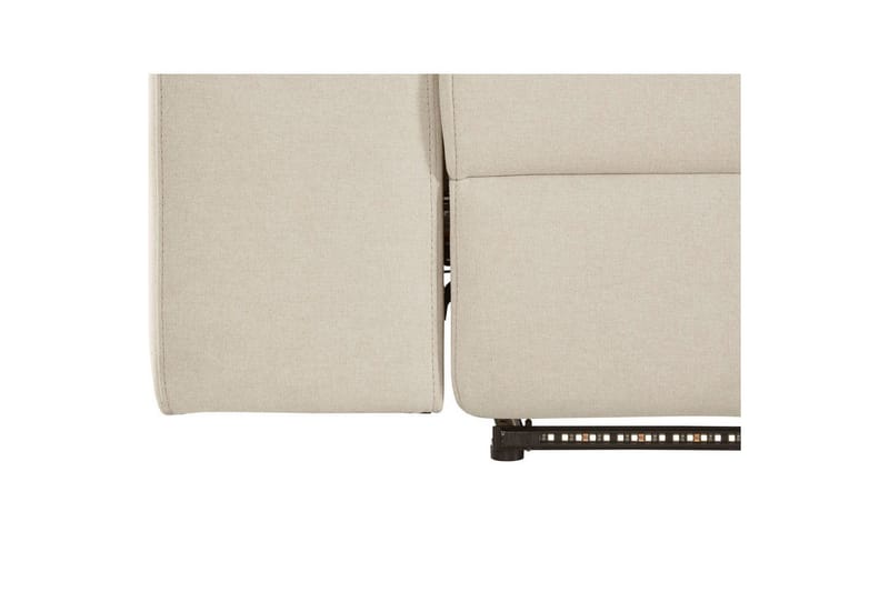 Sofa 3-seter Rayland Hvit, Sunday Stoff, Elektrisk recliner - Hvit, Sunday Stoff, Elektrisk recliner - Møbler - Sofaer - Sofa 3 seter