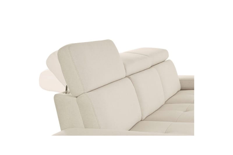 Sofa 3-seter Rayland Hvit, Sunday Stoff, Elektrisk recliner - Hvit, Sunday Stoff, Elektrisk recliner - Møbler - Sofaer - Sofa 3 seter