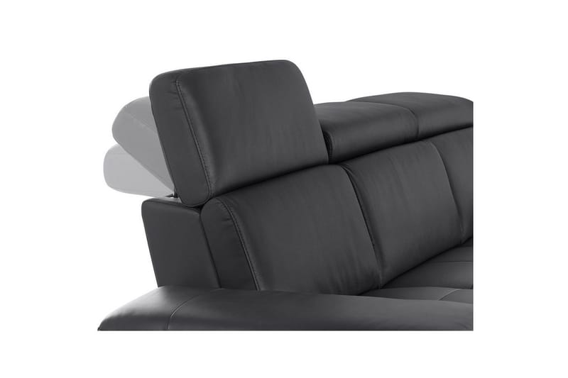 Sofa 3-seter Rayland Svart, Lær/PU, Elektrisk recliner - Svart, Lær/PU, Elektrisk recliner - Møbler - Sofaer - Sofa 3 seter