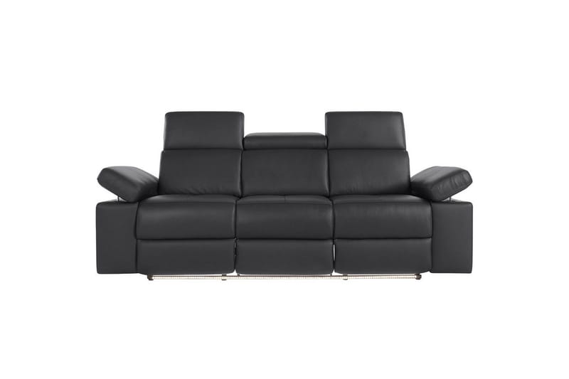 Sofa 3-seter Rayland Svart, Lær/PU, Elektrisk recliner - Svart, Lær/PU, Elektrisk recliner - Møbler - Sofaer - Sofa 3 seter