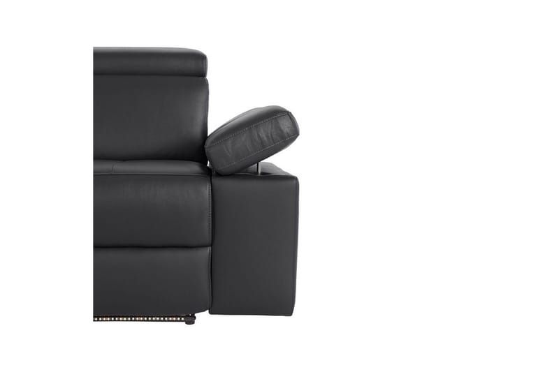 Sofa 3-seter Rayland Svart, PU, Elektrisk recliner - Svart, PU, Elektrisk recliner - Møbler - Sofaer - Sofa 3 seter