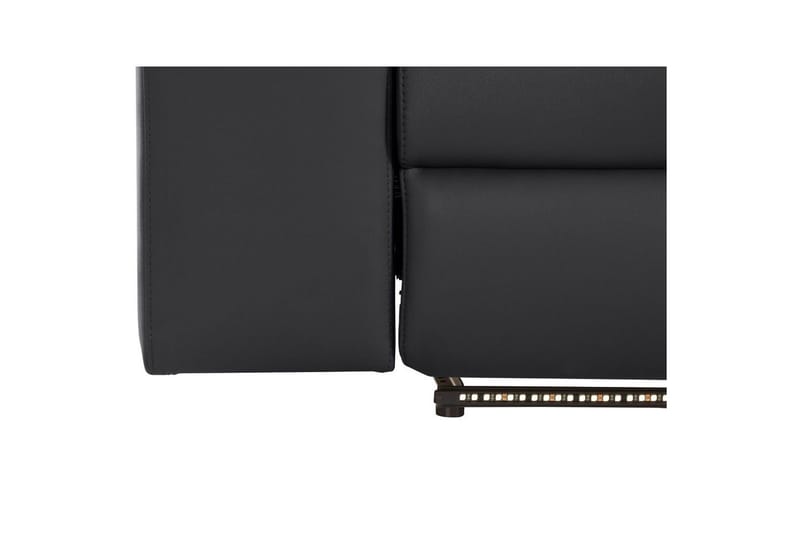 Sofa 3-seter Rayland Svart, PU, Elektrisk recliner - Svart, PU, Elektrisk recliner - Møbler - Sofaer - Sofa 3 seter